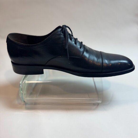 Ferragamo - Cap-Toe Black Leather Oxford main image 9